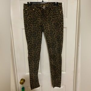 Michael Kors leopard print jeans size 8